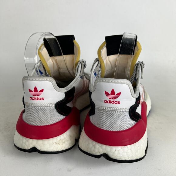 Adidas Nite Jogger Sneakers Women's 7.5 White Gray Lace Up Running Shoes EG9232 - Picture 7 of 10